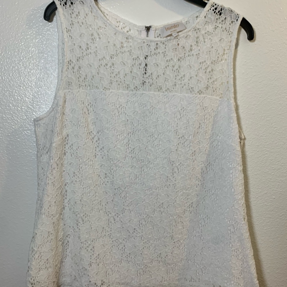White eyelet sleeveless